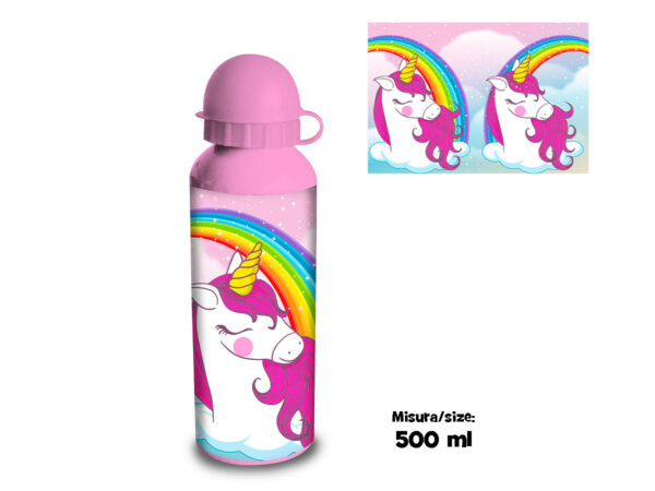 BORRACCIA ALLUMINIO 500ML UNICORNO